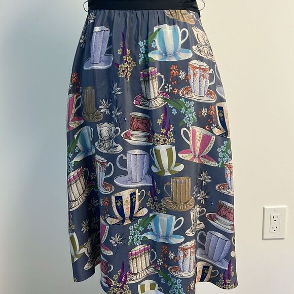 Floreat Anthropologie Teacup Print Dress Size 2 - Picture 2 of 6
